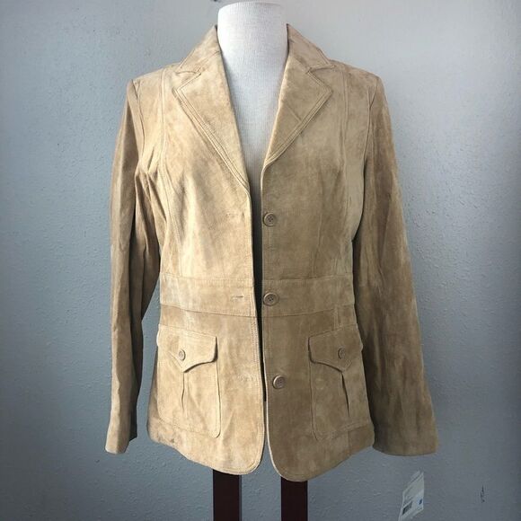NWT Liz Claiborne Suede Jacket Size M - Picture 1 of 11